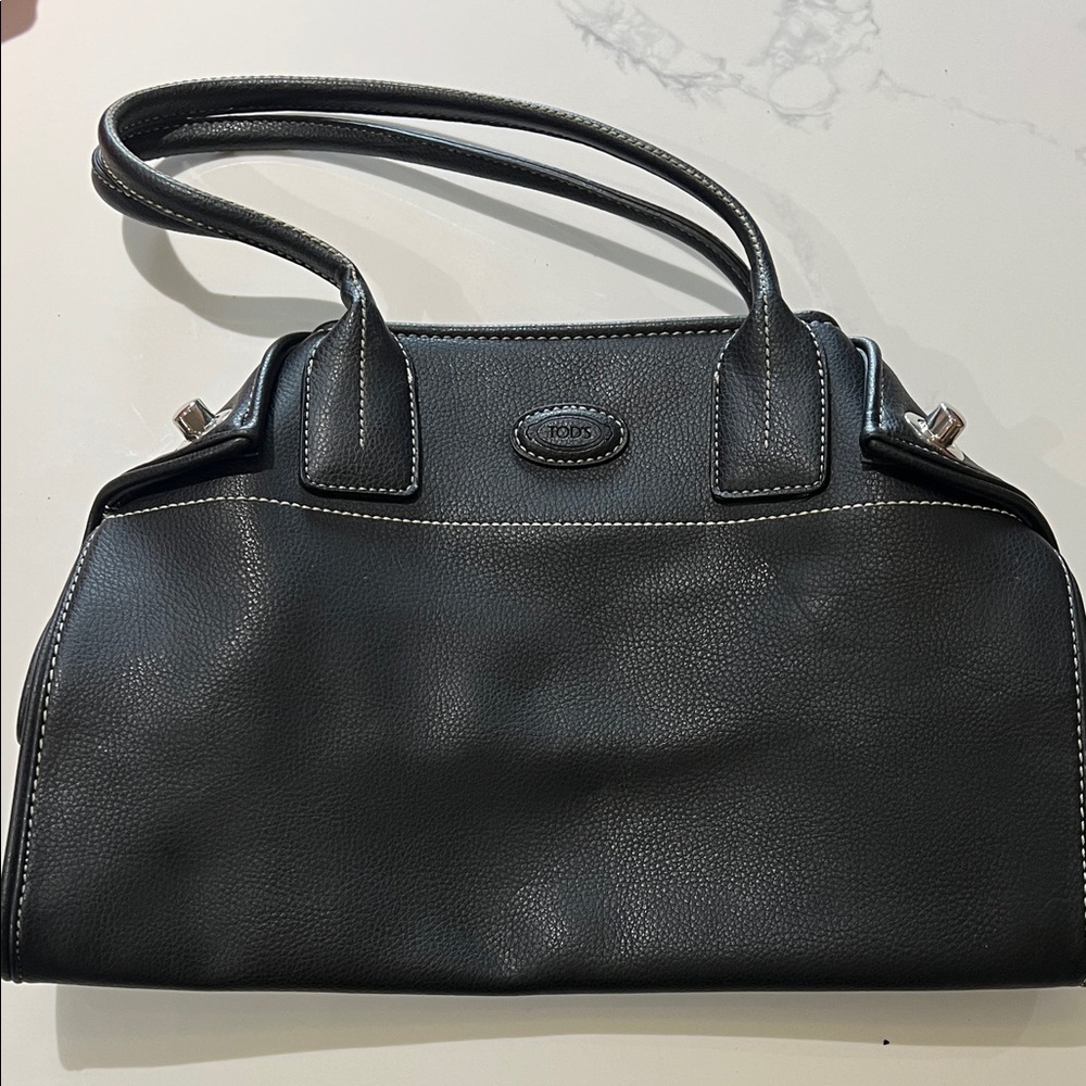 Tod's Black Leather Shoulder Bag